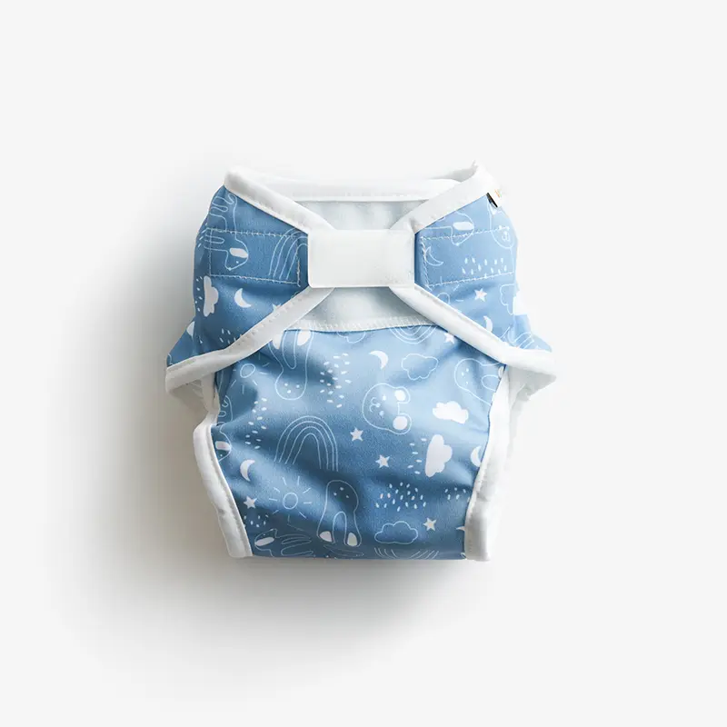Blöjbyxa PUL-skal ImseVimse Blue Teddy – Medium (8-11 kg) - Bild 2